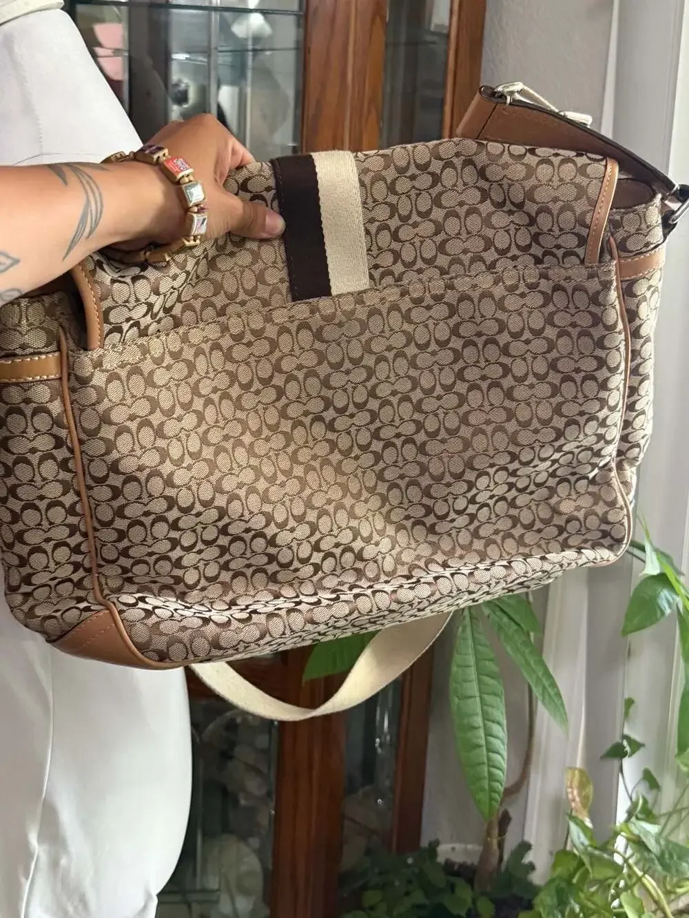 Coach Signature Voyager Khaki Messenger Bag